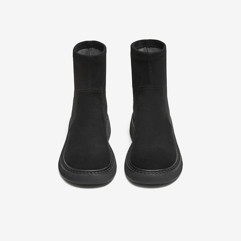 百思图2025冬季新款商场同款弹力靴简约时尚女中靴B8112DZ5