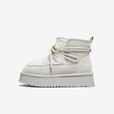 百思图2025冬季新款雪地靴时尚潮流户外休闲女短靴L8728DD5