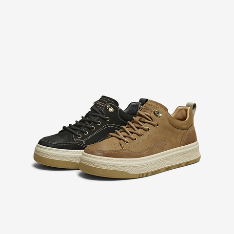 百思图2025冬季新款板鞋时尚潮流街头运动男休闲鞋V1056DM5