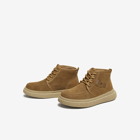 百思图2025冬季新款商场同款雪地靴时尚休闲保暖男短靴W2670DD5