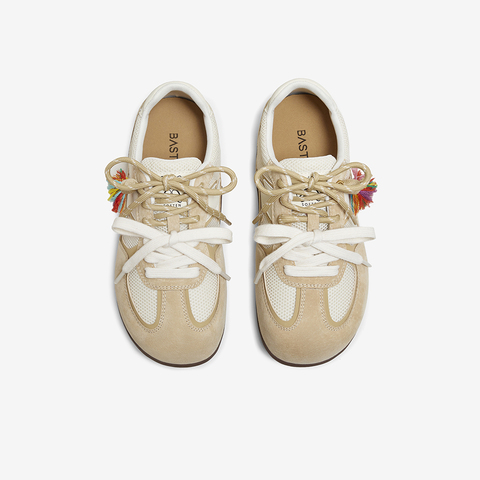 百思图2025秋季新款德训鞋时尚复古户外运动女休闲鞋A2565CM5