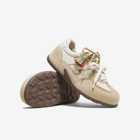 百思图2025秋季新款德训鞋时尚复古户外运动女休闲鞋A2565CM5