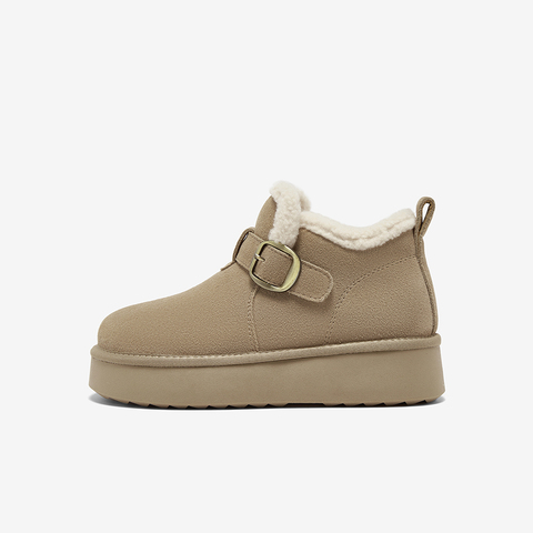 百思图2025冬季新款商场同款雪地靴时尚复古休闲女短靴N8082DD5