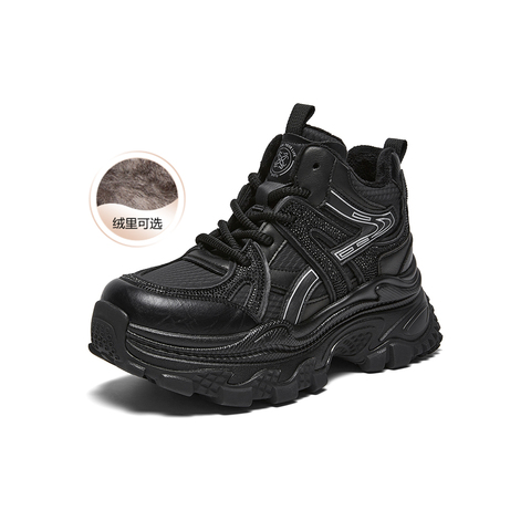 百思图2025冬季新款商场同款老爹鞋时尚运动增高女休闲鞋B1119DD5