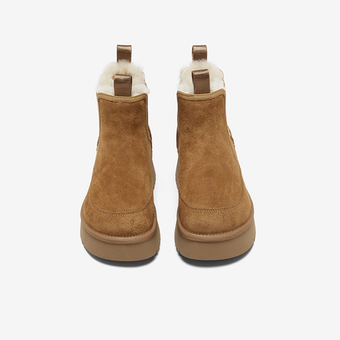 百思图2025冬季新款商场同款雪地靴时尚户外休闲女短靴D5856DD5