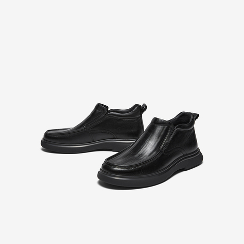 百思图2025冬季新款商场同款休闲皮鞋时尚商务通勤男鞋13025DD5