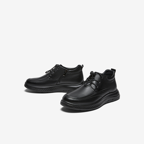 百思图2025冬季新款商场同款休闲皮鞋商务通勤男鞋91132DD5