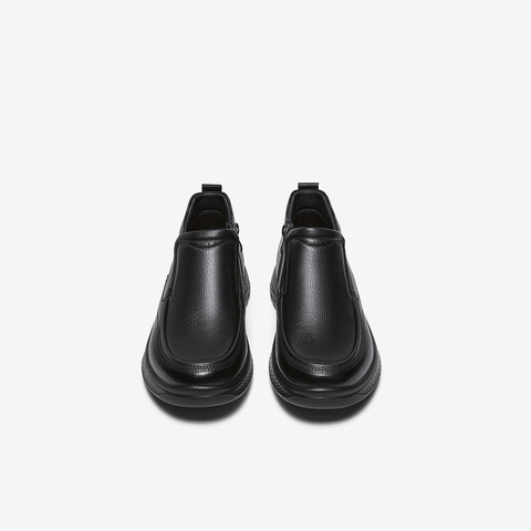 百思图2025冬季新款商场同款时尚商务男休闲皮鞋91131DD5