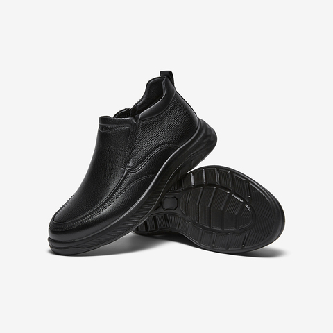 百思图2025冬季新款商场同款时尚商务男休闲皮鞋91131DD5