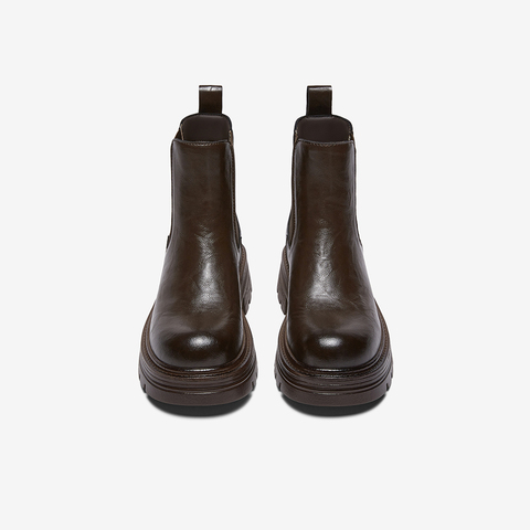 百思图2025冬季新款切尔西靴简约时尚通勤女短靴W0720DD5