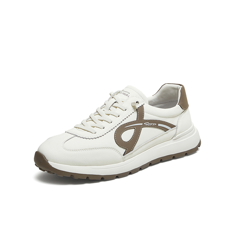 百思图2025秋季新款德训鞋时尚复古街头运动男休闲鞋86830CM5