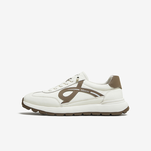 百思图2025秋季新款德训鞋时尚复古街头运动男休闲鞋86830CM5