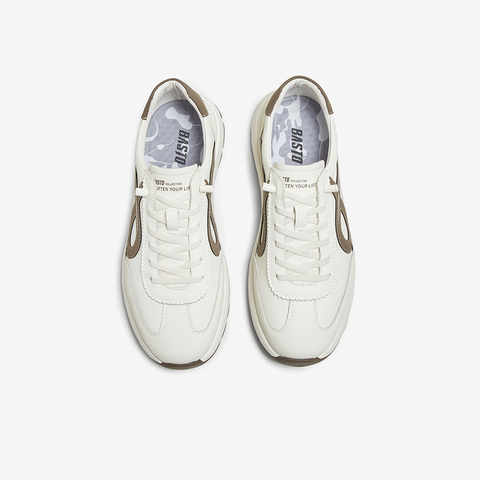 百思图2025秋季新款德训鞋时尚复古街头运动男休闲鞋86830CM5