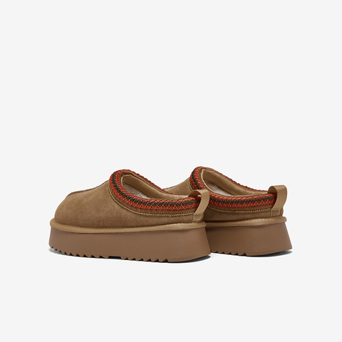 百思图2025冬季新款毛毛鞋时尚户外休闲加绒厚底女拖鞋DK807DM5