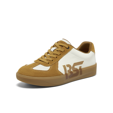 百思图2025秋季新款德训鞋时尚复古潮流运动男休闲鞋WOI01CM5