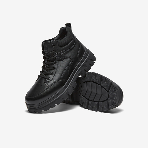 百思图2025冬季新款商场同款马丁靴时尚运动男短靴72388DD5