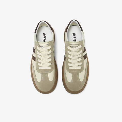 百思图2025秋季新款德训鞋时尚复古街头潮流男运动休闲鞋T280DCM5