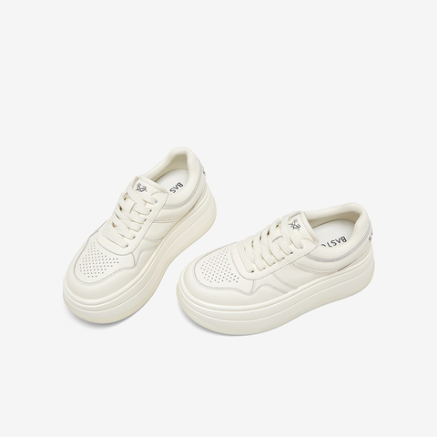 百思图2025秋季新款小白鞋时尚潮流街头运动厚底女休闲鞋CV186CM5