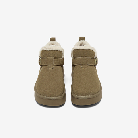 百思图2025冬季新款商场同款雪地靴时尚复古休闲女短靴N8082DD5