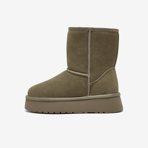 百思图2025冬季新款商场同款雪地靴时尚休闲厚底女短靴N8085DD5