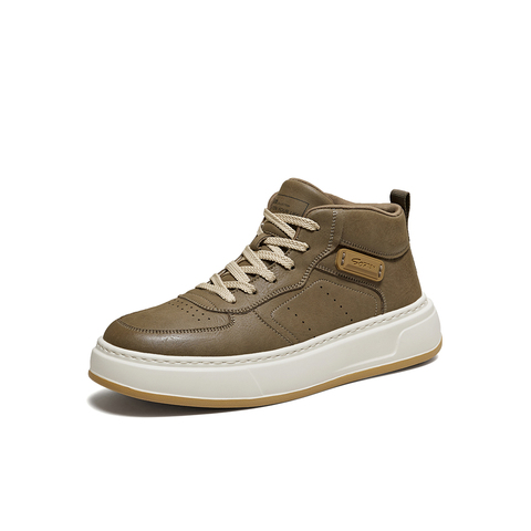 百思图2025冬季新款高帮板鞋时尚户外运动男休闲鞋55070DD5