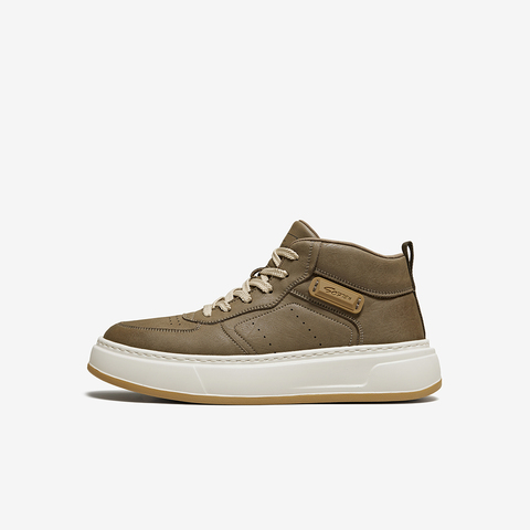 百思图2025冬季新款高帮板鞋时尚户外运动男休闲鞋55070DD5