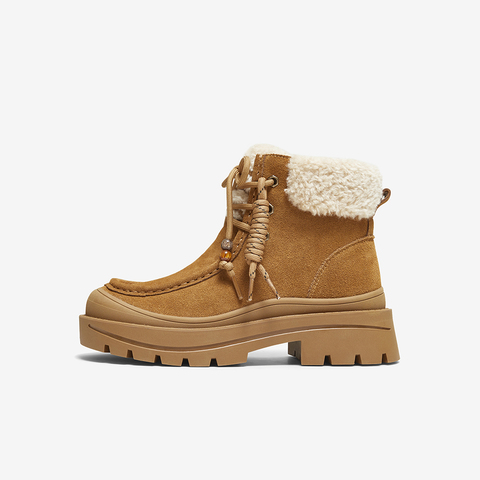 百思图2025冬季新款休闲靴时尚户外休闲运动女短靴DK819DD5