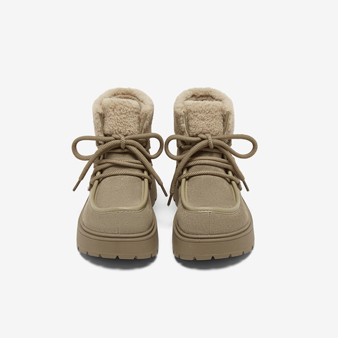 百思图2025冬季新款商场同款雪地靴时尚休闲女短靴L1828DD5