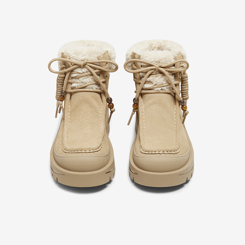 百思图2025冬季新款休闲靴时尚户外休闲运动女短靴DK819DD5