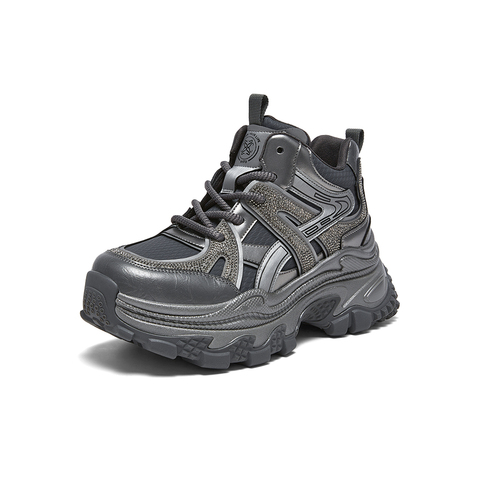 百思图2025冬季新款商场同款老爹鞋时尚运动增高女休闲鞋B1119DD5