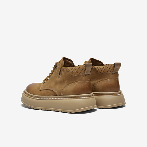 百思图2025冬季新款商场同款工装靴户外潮流运动男短靴V1079DD5