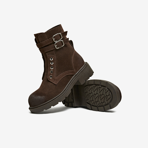 百思图2025冬季新款商场同款休闲靴时尚潮流运动女短靴W3021DD5