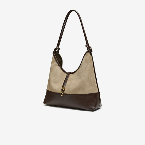 百思图2025冬季新款商场同款托特包时尚大容量单肩包TY100DX5