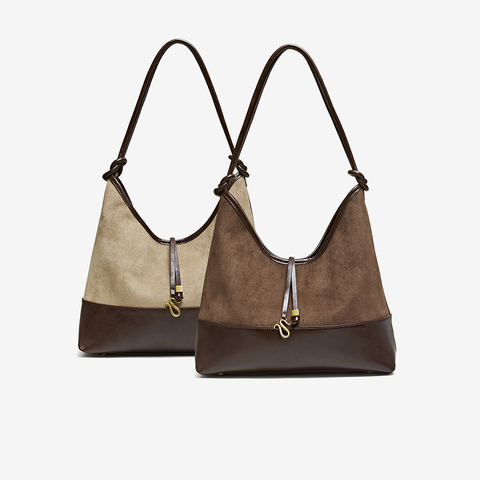 百思图2025冬季新款商场同款托特包时尚大容量单肩包TY100DX5