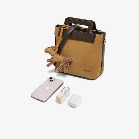 百思图2025冬季新款商场同款手提包时髦复古单肩斜挎包女TY092DX5