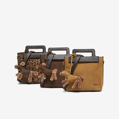 百思图2025冬季新款商场同款手提包时髦复古单肩斜挎包女TY092DX5