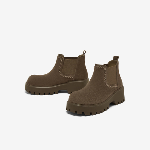 百思图2025冬季新款商场同款切尔西靴时尚潮流女短靴B9107DD5