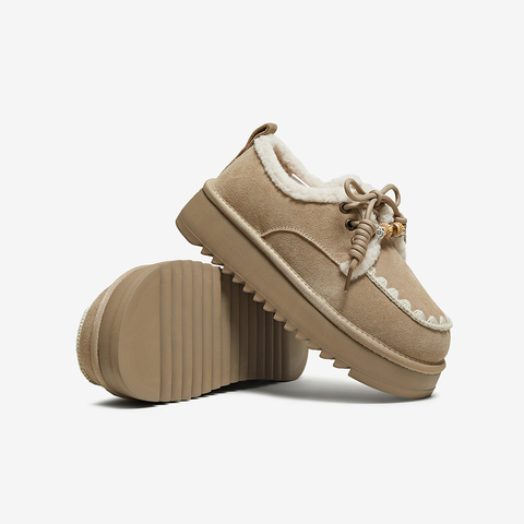 百思图2025冬季新款商场同款毛毛鞋棉鞋时尚休闲女鞋)N8076DM5