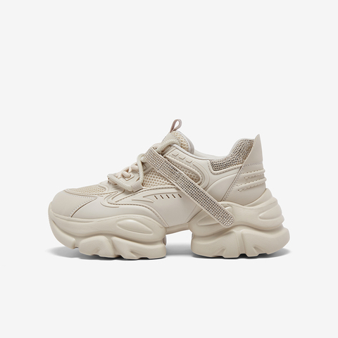 百思图2025秋季新款老爹鞋时尚户外运动厚底增高女休闲鞋D3717CM5