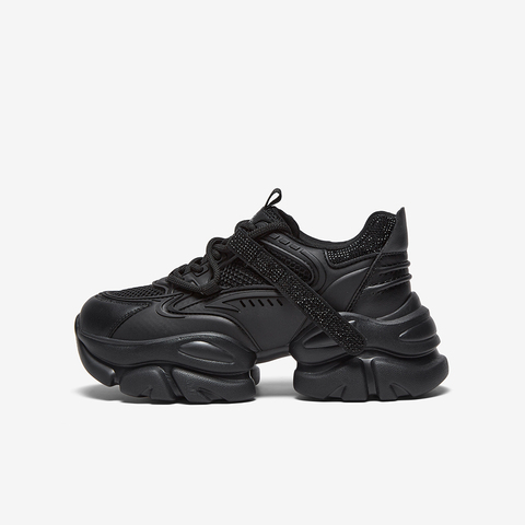 百思图2025秋季新款老爹鞋时尚户外运动厚底增高女休闲鞋D3717CM5