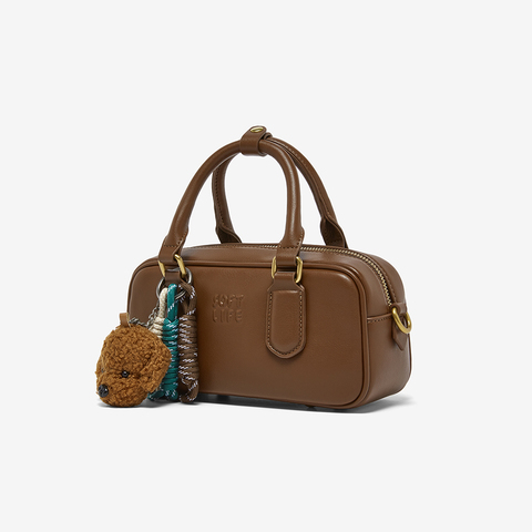 百思图2025冬季新款商场同款波士顿包时尚复古斜挎包女TY097DX5