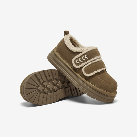 百思图2025冬季新款毛毛鞋棉鞋时尚潮流户外女休闲鞋W2518DM5