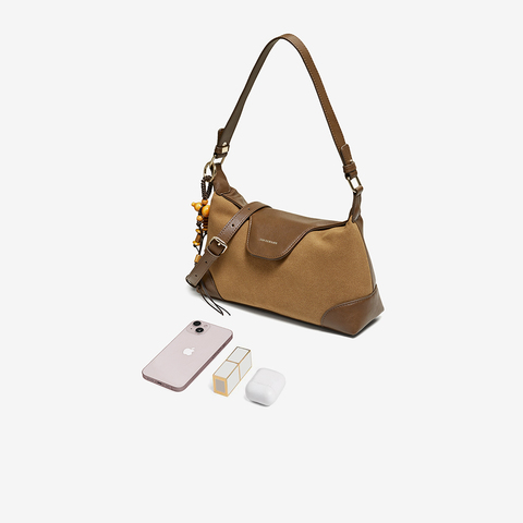 百思图2025冬季新款腋下包时尚复古潮流通勤单肩包女JA205DX5