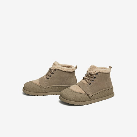 百思图2025冬季新款毛毛鞋时尚户外休闲运动女鞋W259DDD5