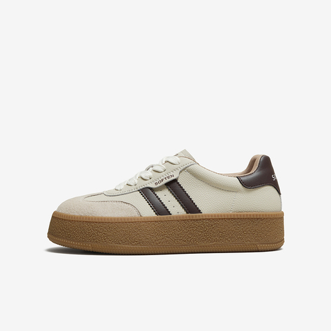 百思图2025秋季新款德训鞋时尚潮流复古运动女休闲鞋D3378CM5