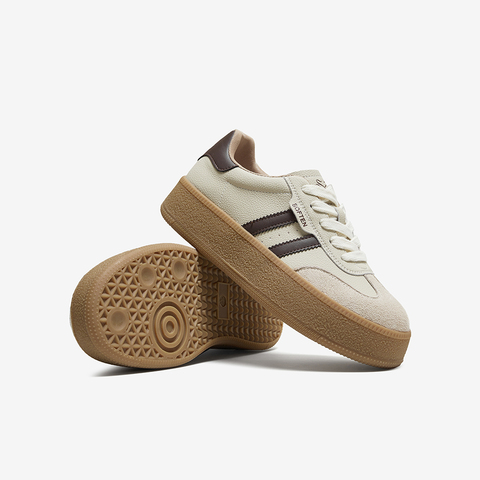 百思图2025秋季新款德训鞋时尚潮流复古运动女休闲鞋D3378CM5