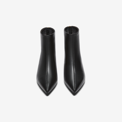 百思图2025冬季新款商场同款时装靴简约通勤细跟女短靴AL2035DD5