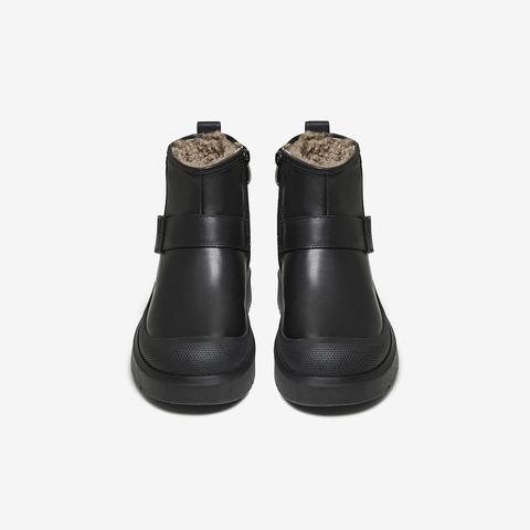 百思图2025冬季新款商场同款雪地靴休闲加绒保暖男短靴FFM10DD5