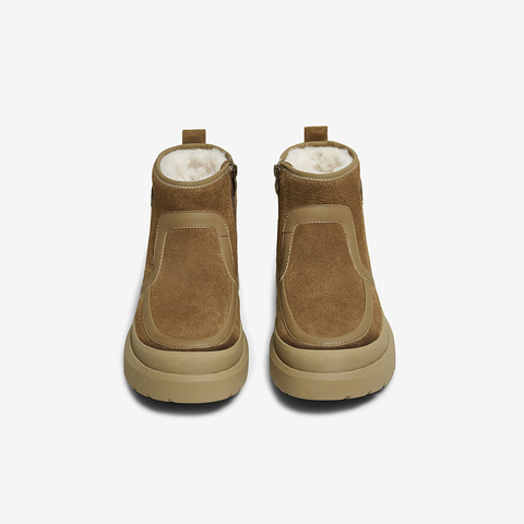 百思图2025冬季新款商场同款雪地靴简约休闲男短靴13531DD5