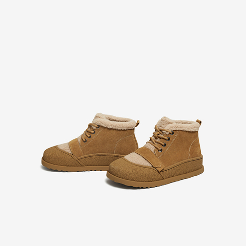 百思图2025冬季新款毛毛鞋时尚户外休闲运动女鞋W259DDD5